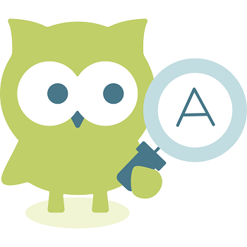 Eule mit Lupe mittelgroß