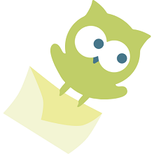 Eule Elli mit einem Brief