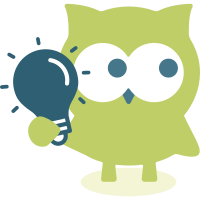 Eule Elli mit Glühbirne