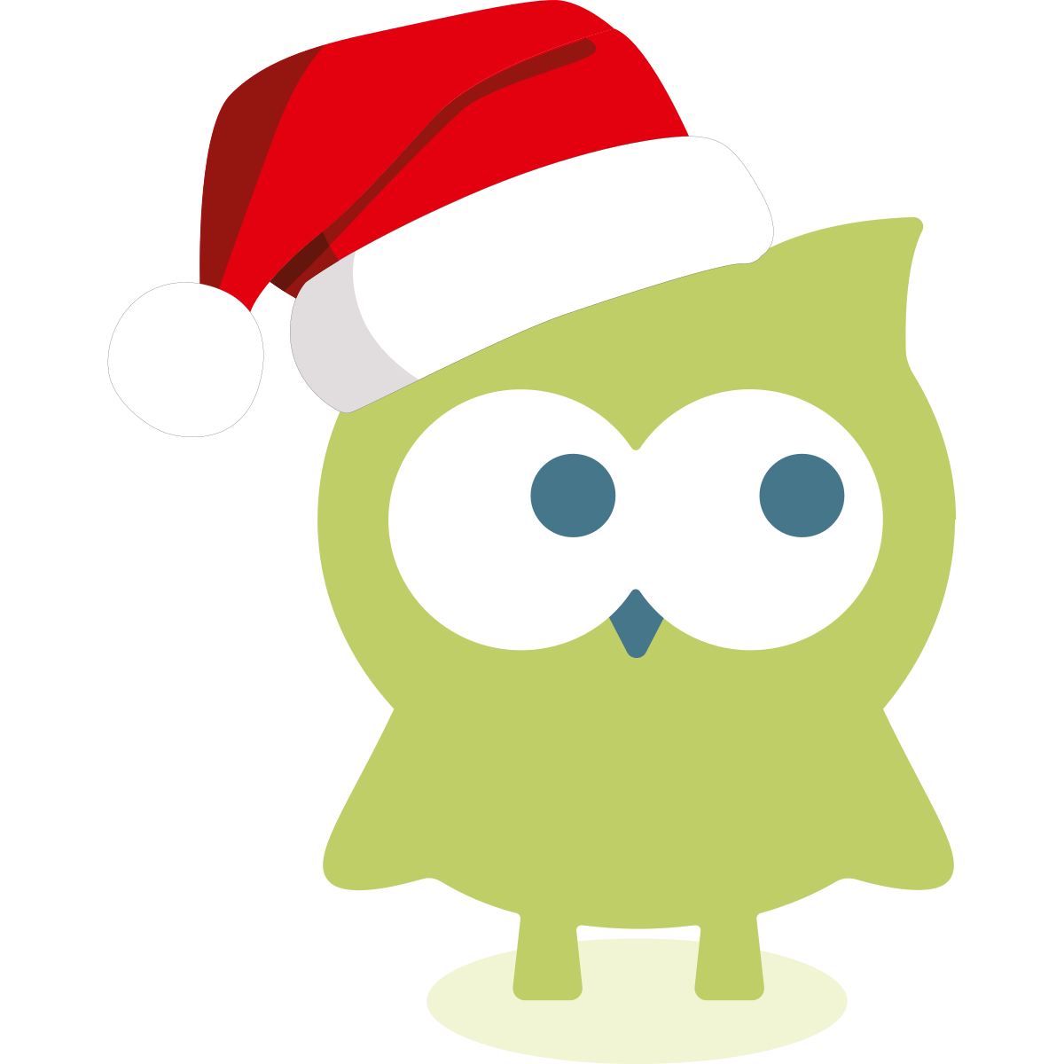 Elli mit Weihnachtsmütze