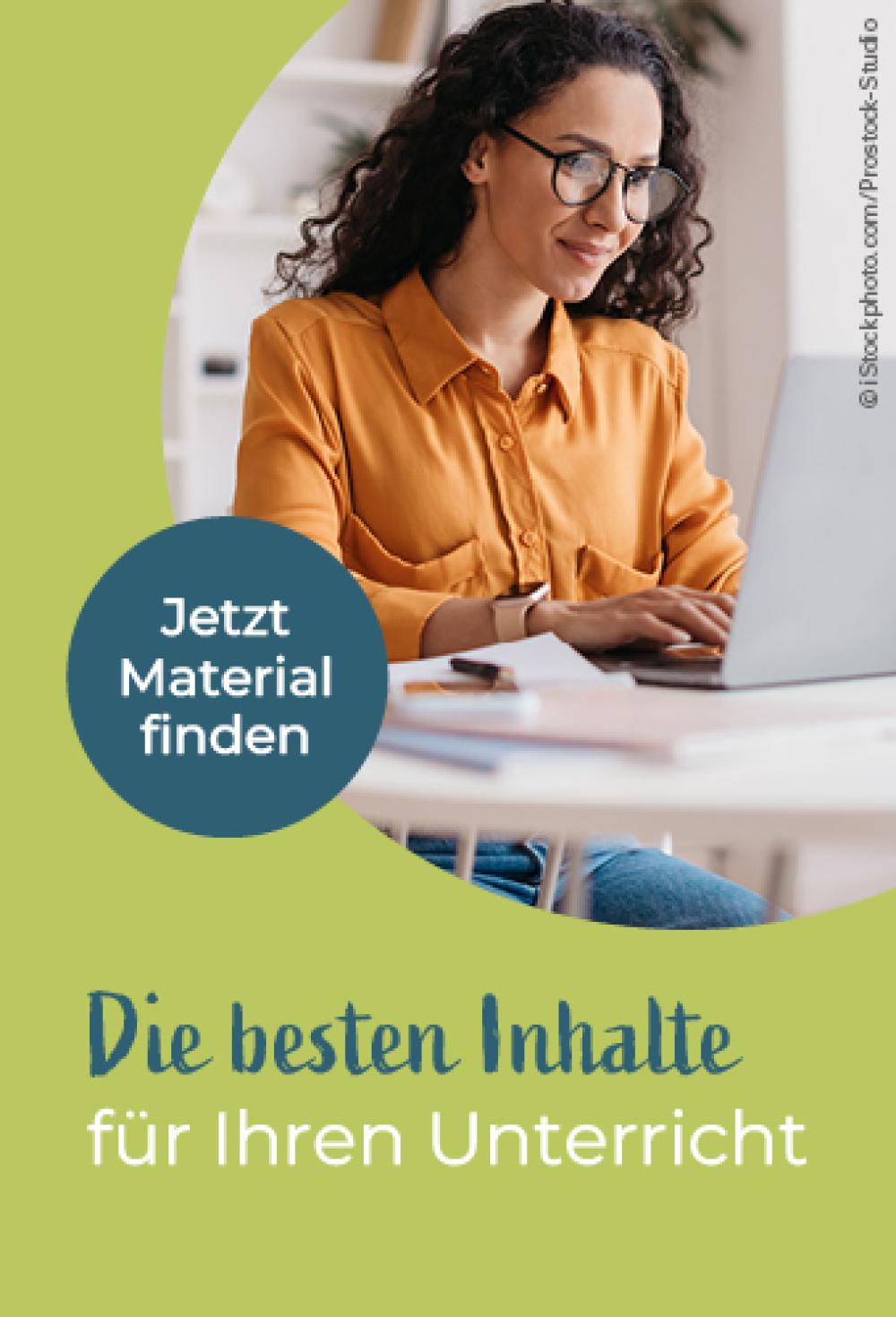 Die besten Inhalte für Ihren Unterricht, weibliche Lehrkraft bei der Unterrichtsvorbereitung