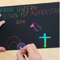 Kratzbild Frohe Ostern
