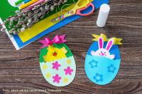 Frühling, Ostern, gebastelte Osterhasen